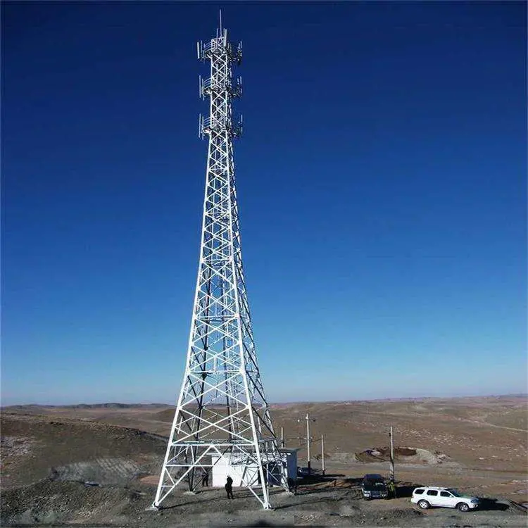 Telecom 4G 5g Galvanized Self Supporting Steel Lattice Radio Microwave WiFi Angular Antenna Tower for Telecommunication