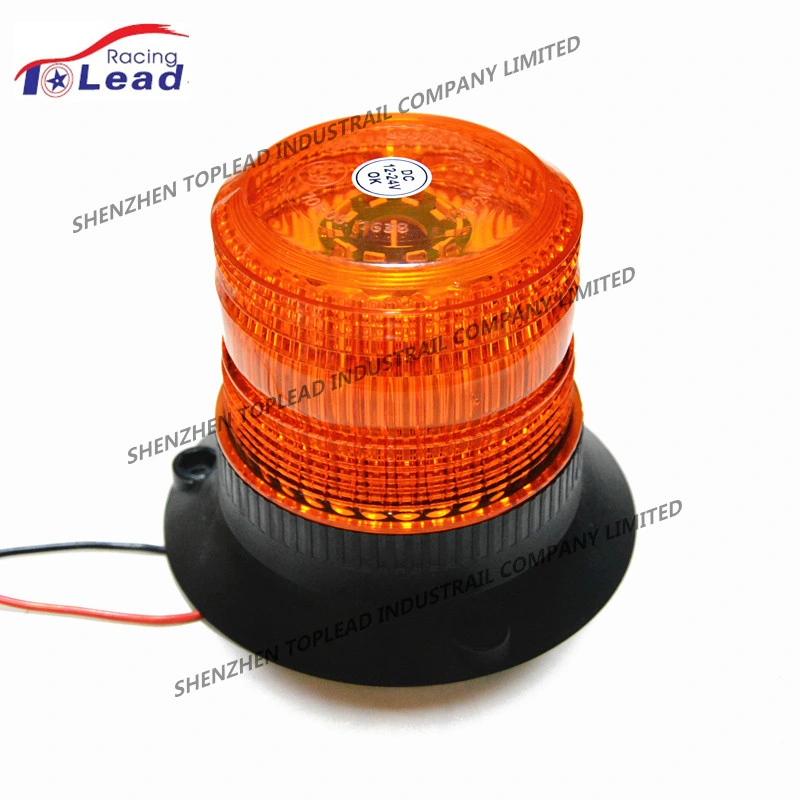 Top Lead Magnetic Mount LED Amber Strobe Beacon Warning Light Forklift Lamp