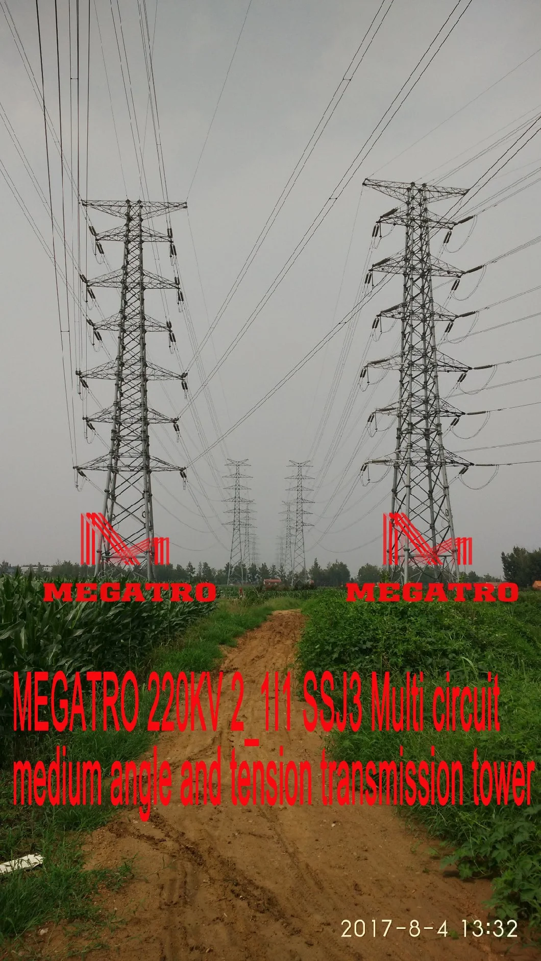 Megatro 220kv Ssj3 Multi Circuit Medium Angle and Tension Transmission Tower