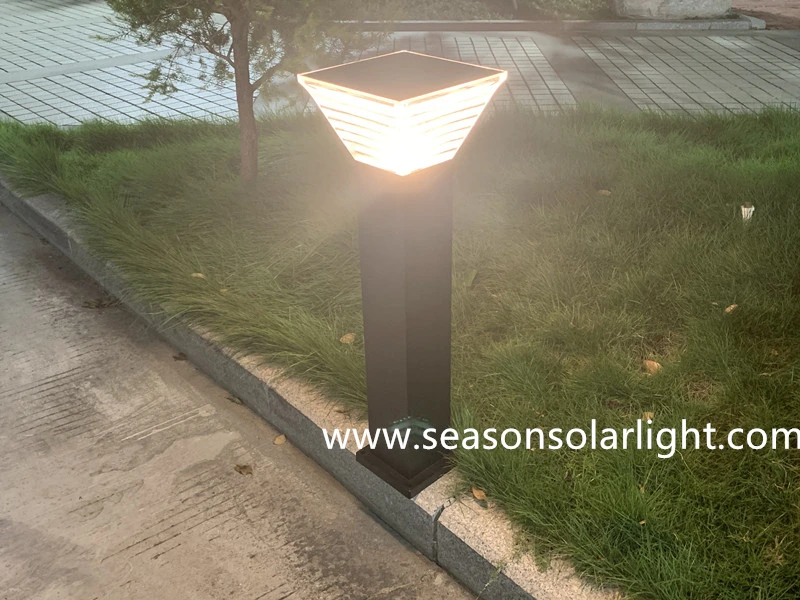 Square Standing Lawn Pathway Lighting Solar Outdoor Garden Light Solar Powered Decoration Lighting