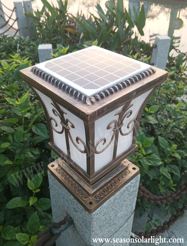 Factory Wholesale 5W Solar Panel Solar Fence Light with LED Lighting Lamp for Garden Gate Lighting