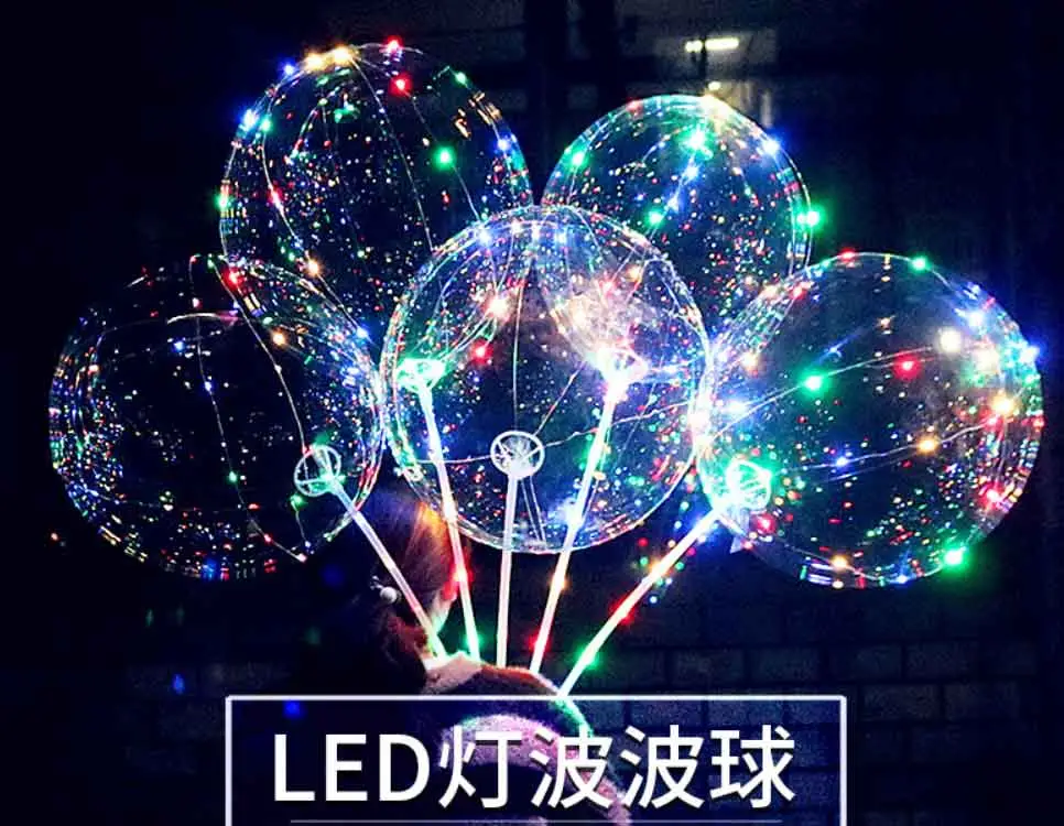 LED Light Balloons Clear Balloon Wedding Birthday Xmas Party Light Decor