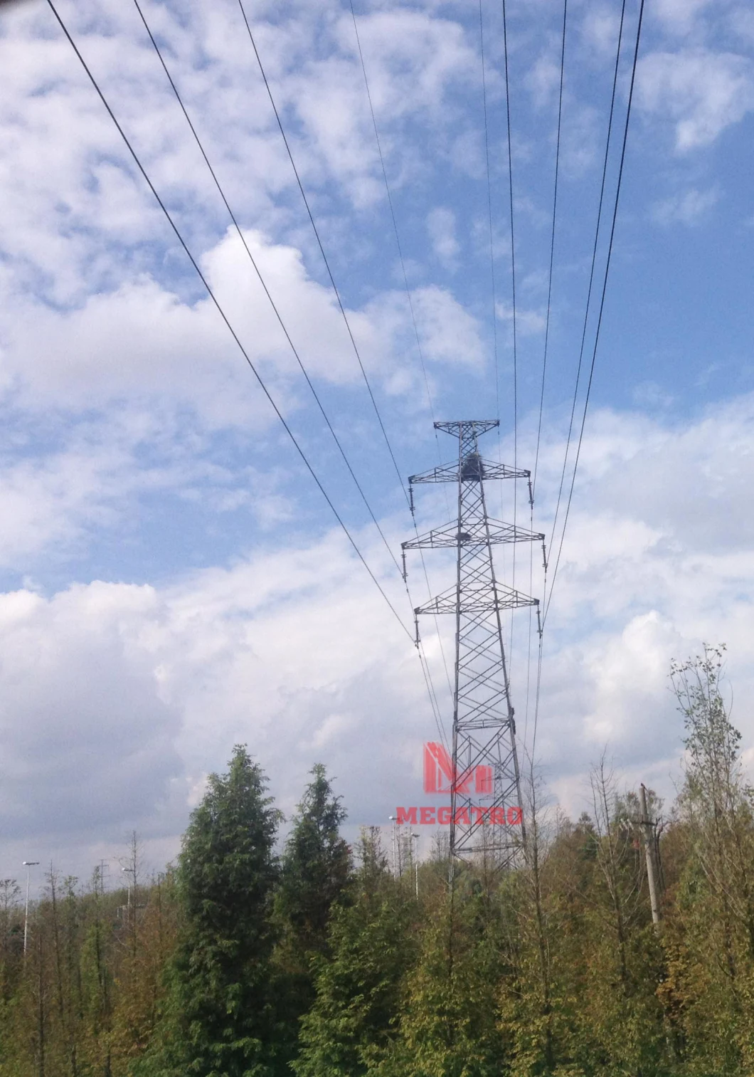 Megatro Lines Towers with 110kv Double Circuit Light Suspension Type Transmission Line Styles