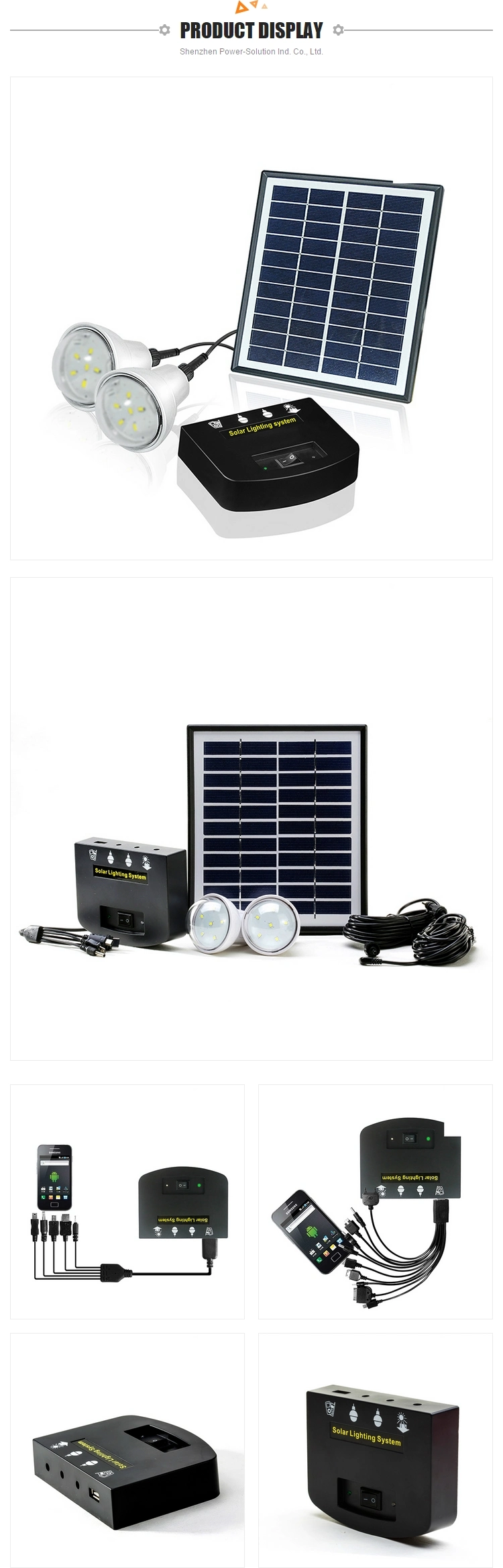 Solar Lighting Kit Solar LED Solar Lighting LED Lamp for Home Use