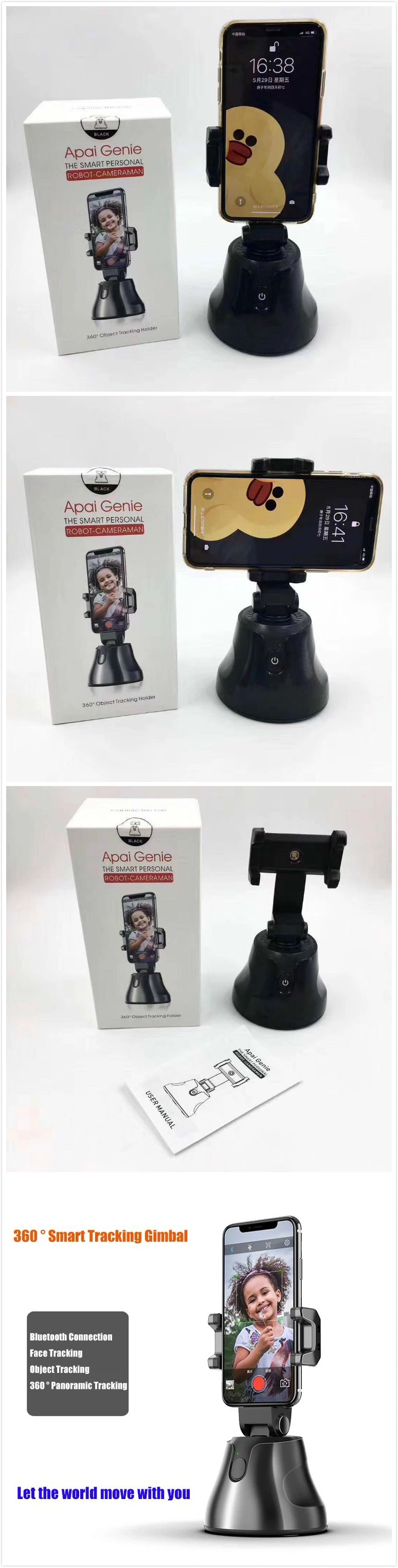 Apai Genie 360 Rotation Selfie Auto Tracking Camera Mount Smart Phone Holder Apai Genie