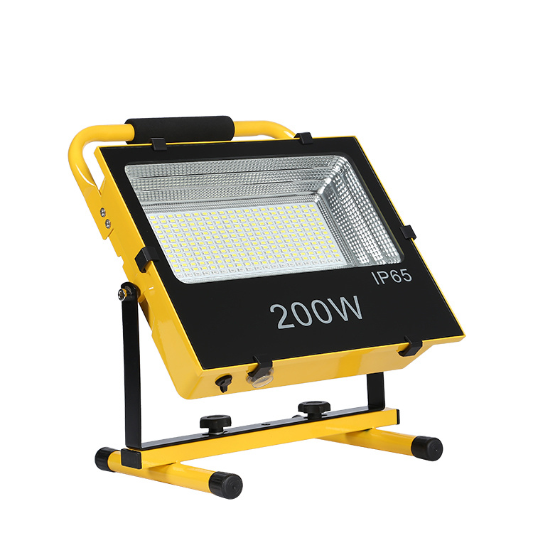200W Waterproof Portable Flood Lamp Rechargeable LED Outdoor Flood Light Camping Light Working Light