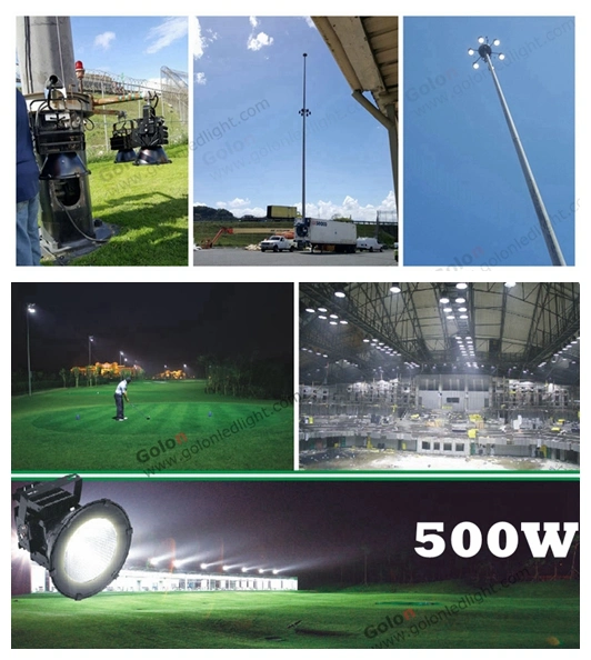 Port Wharf Tower Square Stadium Outdoor Floodlight 300W 400W 500W LED High Mast Light
