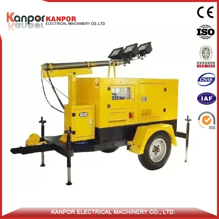 Ce ISO Light Tower Diesel Silent Generator for Bad Road Price