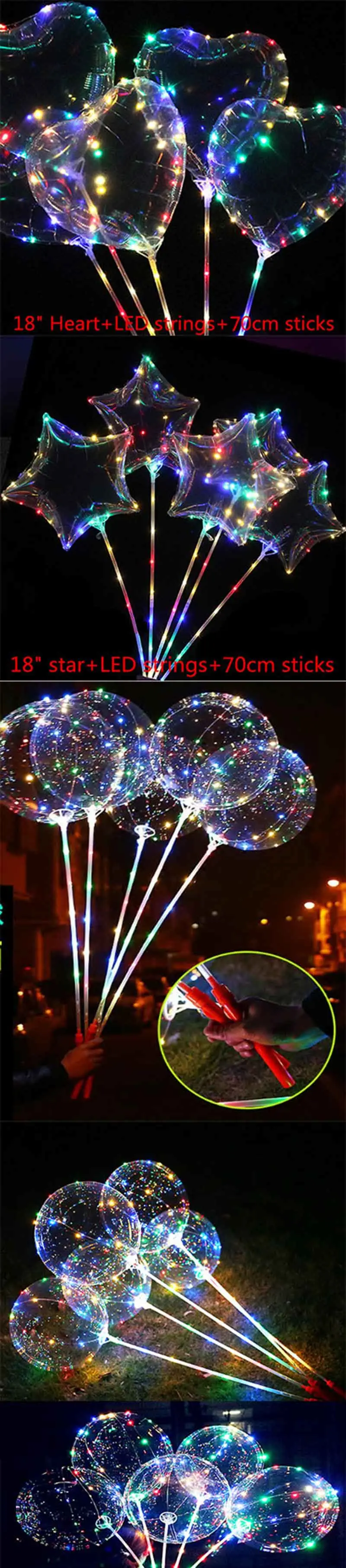 Helium Flashing Balloon LED Light up Balloon Bobo LED Balloon