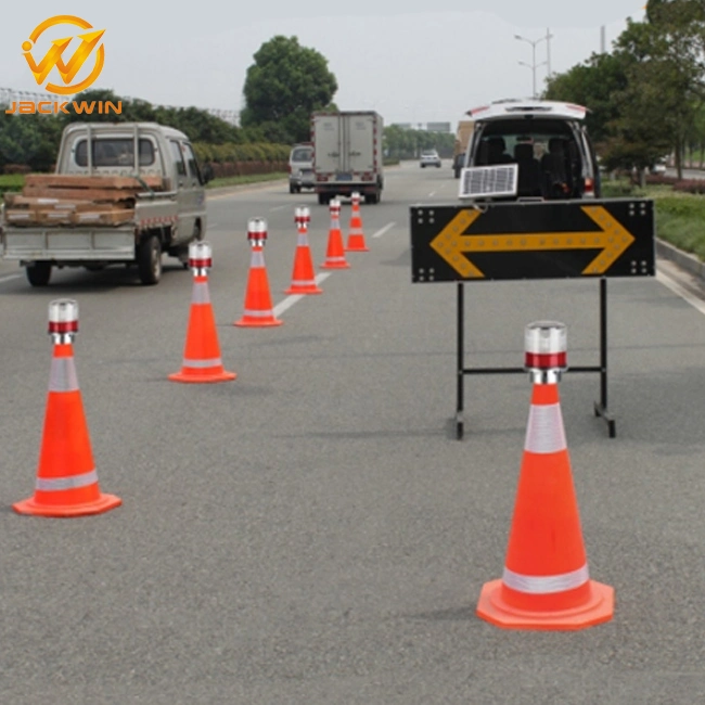 LED Cone Light Solar LED Strobe Warning Light for Road Safety Events