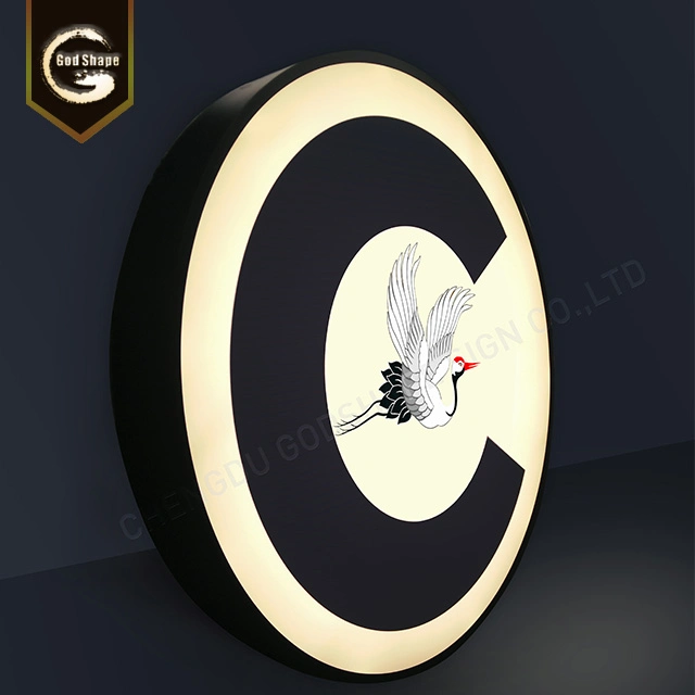Factory Direct Single Sided Circle Light Box for Company Logo Name Brand Sign