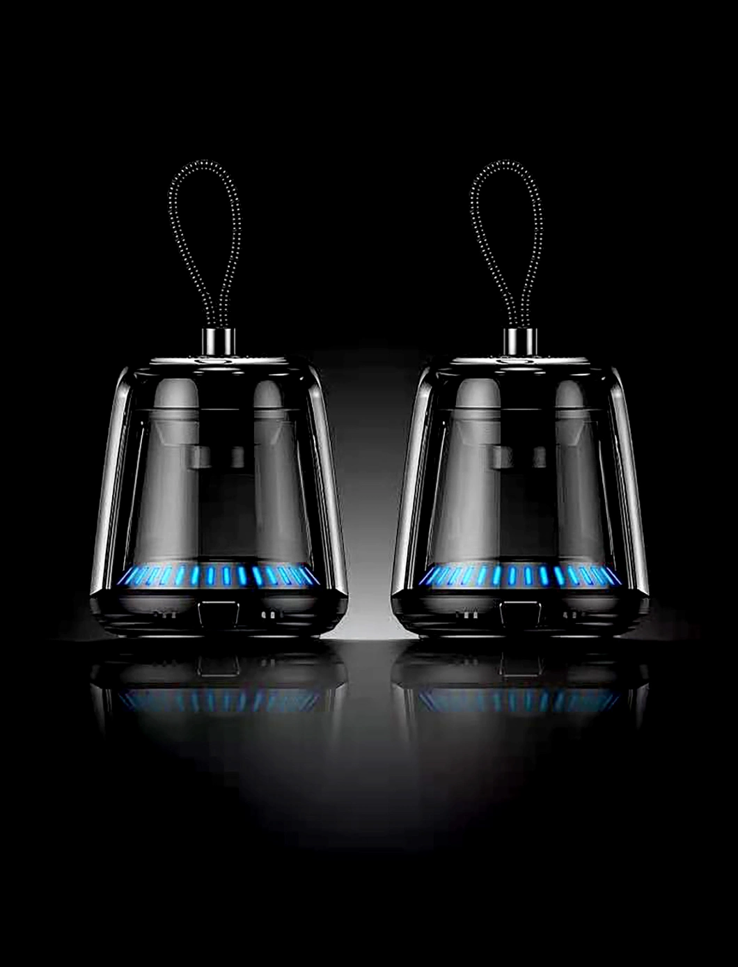 Customize Tower Shape Tweeter Speakerled Lights Mini Portable Speaker Logo Customized Bluetooth Speaker Mini Lamp Speaker