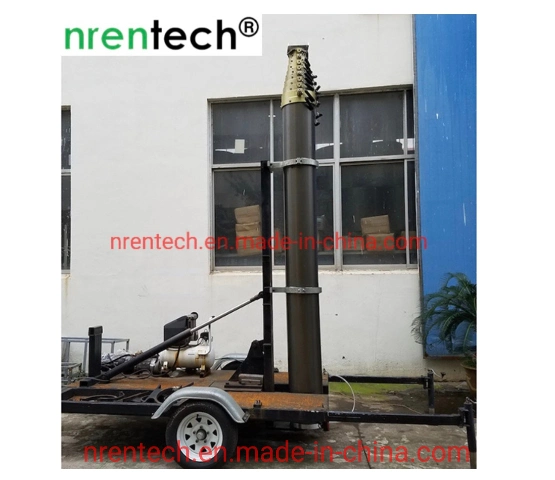 Pneumatic Telescopic Mast for Mobile Communication Tower Trailer-Cells on Wheels Tower Mast