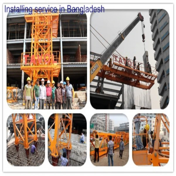 Chinese Factory Seller Low Price Tower Crane Qtz80 Model 6010 Topkit Tower Crane for Sale
