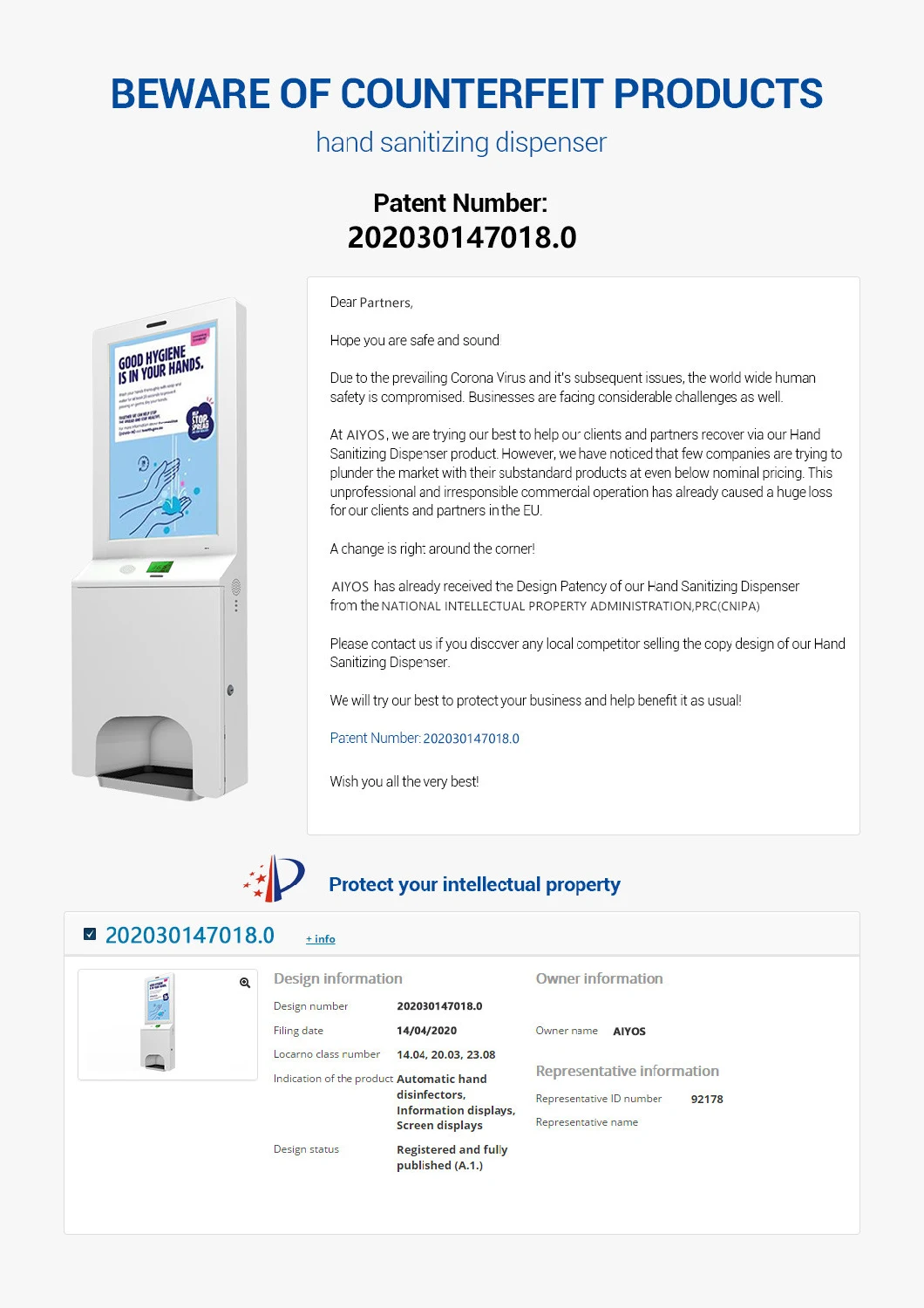 Exclusive Quotes for Popular Products Android Touch Screen Monitor Ditigal Signage Kiosk with Auto Sanitizer Dispenser