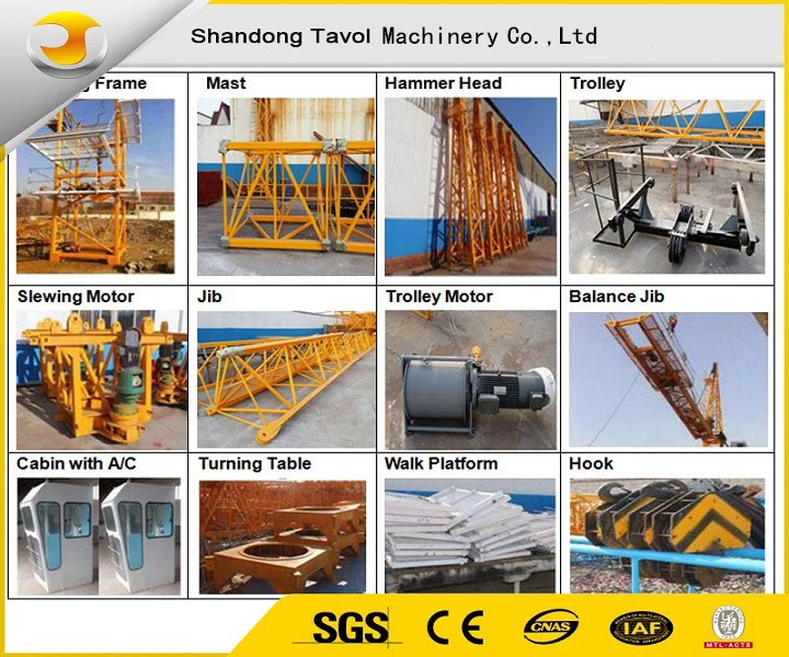 Tower Crane Factory High Quality Cheap Price of Tower Crane From China Brand Tavol