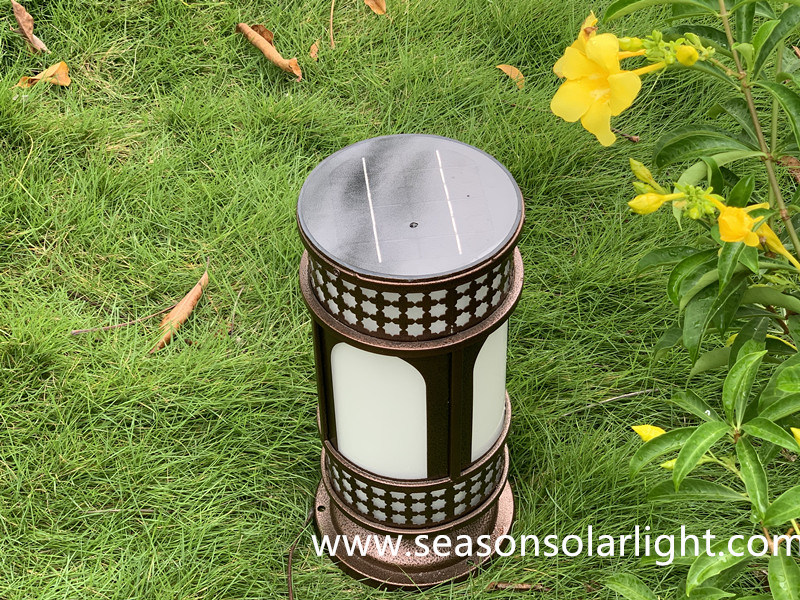 Bright LED Garden Lighting Outdoor Solar Lamp for Gate Lighting with 5W Solar Panel & LED Light
