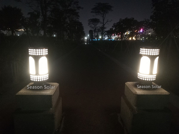 Bright LED Garden Lighting Outdoor Solar Lamp for Gate Lighting with 5W Solar Panel & LED Light