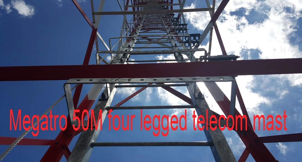 Megatro 50m Light Four Legged Telecom Tower