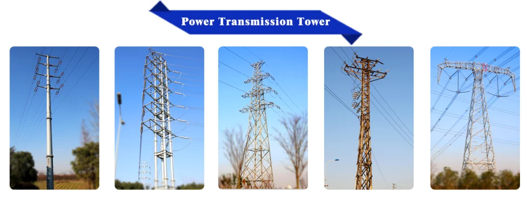 High Voltage 110kv Electric Power Transmission Tower Pole for Power Supply