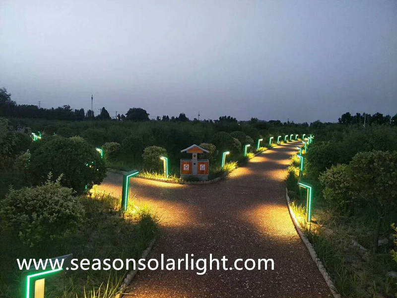 European Style Garden Light Solar Outdoor LED Bollard Light for Christmas Night Lighting
