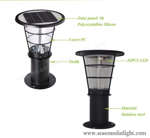 Smart LED Energy Saving Lamp Solar Bollard Light with LED Light Lamp