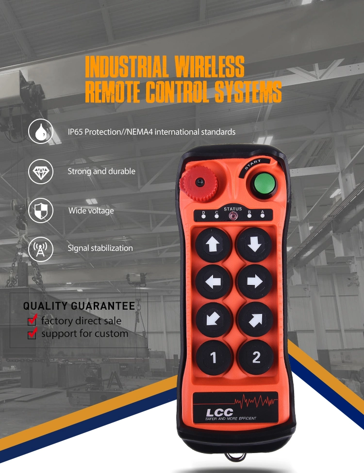 Q800 Lcc Manufacturers One Transmitter One Receiver Radio Wireless Remote Controls for Tower Cranes