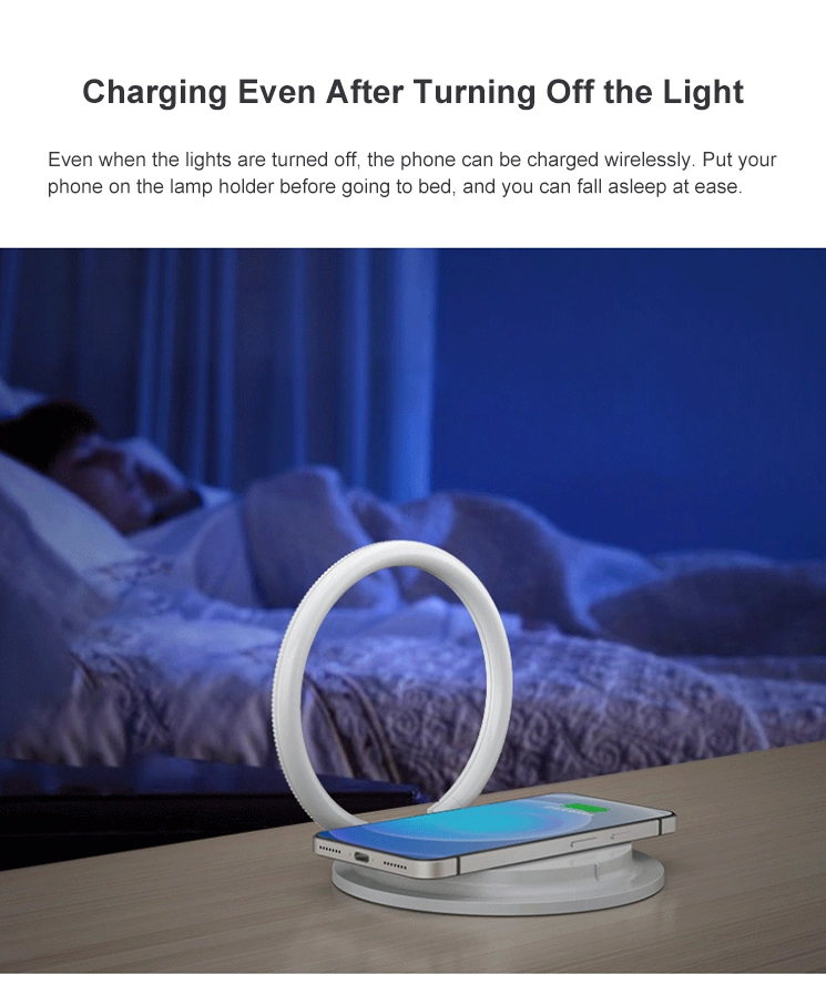 USB Charging Desk Lamp Touch Dimming Wireless Mobile Phone Charging Night Light Table LED Light LED Desk Lamp LED Table Light LED Reading Lamp Smart Desk Lamp