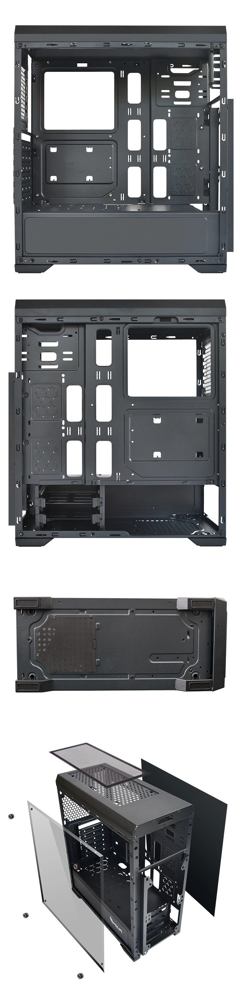 A49 Medium Tower Standard ATX Case Computer