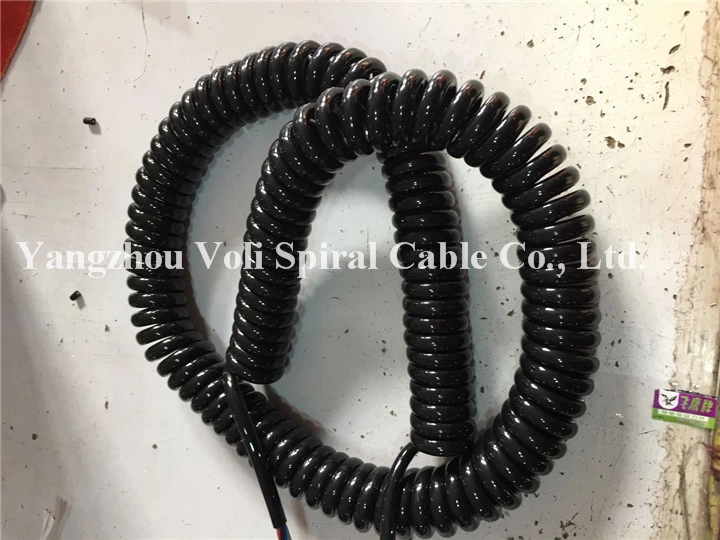 PVC PU Coiled Wire Spiral Cable for Mobil Light Tower