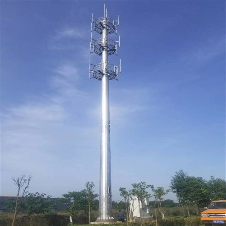 High Quality Single Tube Antenna Tower 4G 5g Tower Antennas Communications Mobile Cell Tower Monopole Ham Telecom Mast