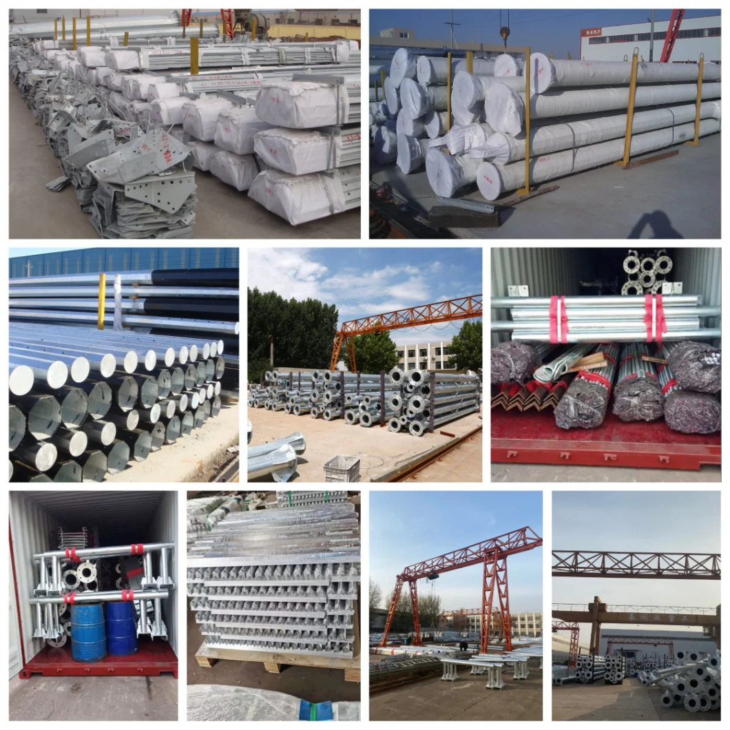 Galvanized Electricity Transmission Mono-Pole Transmission Self-Supporting Tower Lattice Power Transmission Steel Tower