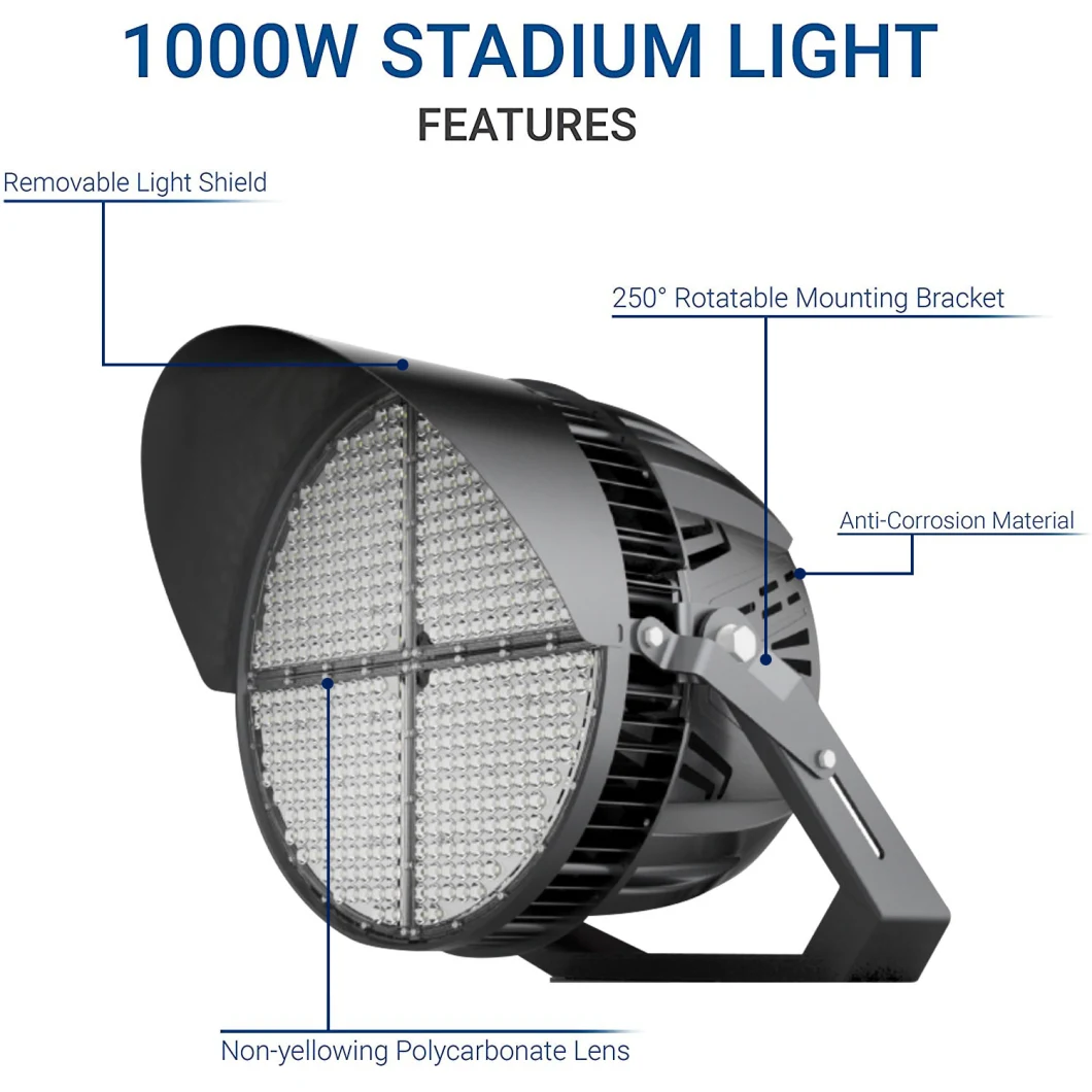 LED Flood Light, LED Stadium Light, 400W Flood Light Outdoor, 40000lm, 6500K, IP67 Stadium Flood Light Outdoor for Playground, Stadium