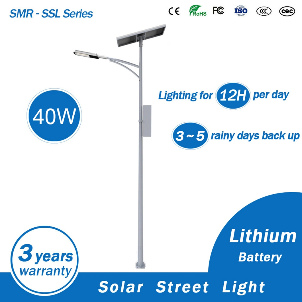 Wholesale Galvanized Street Light Pole Price Solar LED Street Light Price LED Solar Street Light 40W