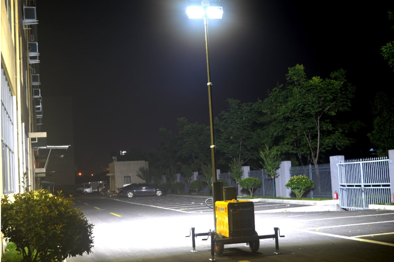 4*120W/ 300W/500W Mobile Trailer LED Lighting House Light Tower Power by Diesel Generators China Power Site Factory