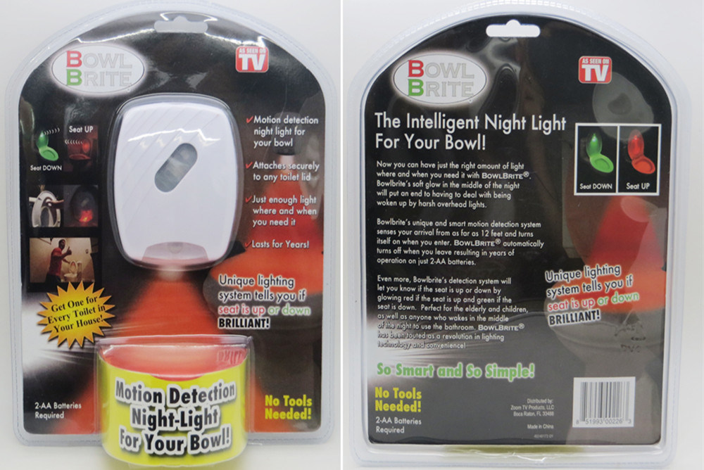 Practical Night Light LED Toilet Seat Light Detection Night Light Red Green Toilet Light