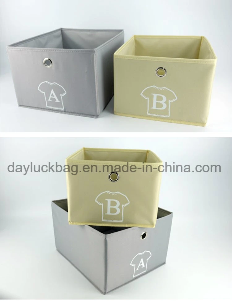 Collapsible Promotion Non Woven Storage Basket on The Shelf for Sundries Organizer