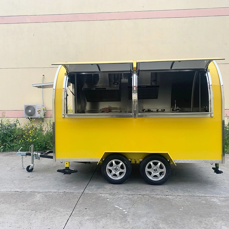 Towable Kitchen Mobile Pizza Food Trailer Street Snack Pizza Food Truck Food Cart with Snack Machine