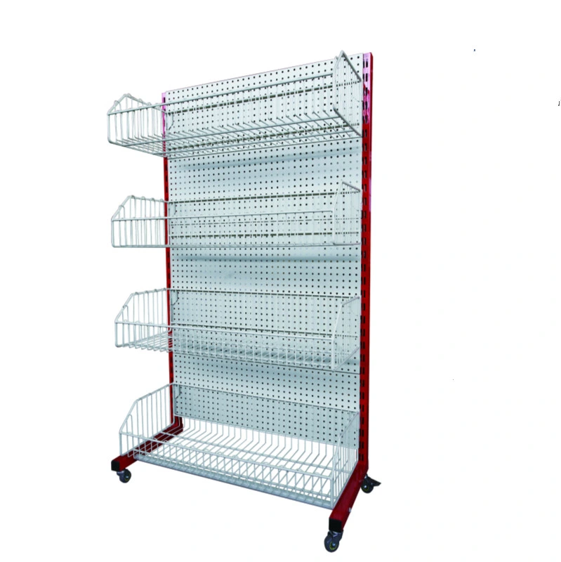 4 Tiers Wire Basket Storage Shelf with Wheels
