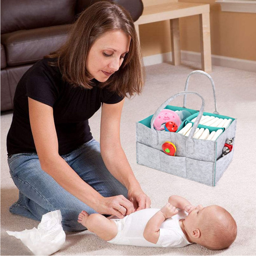 Baby Diaper Bag Large Capacity Storage Foldable Nappy Nurse Bag Baby Care Organizer