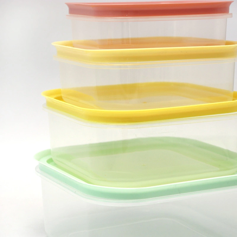 Clear Kitchen Stackable Pantry Bucket Nesting Organizer Food Storage Container for Cereal Dry Food Sugar Pasta