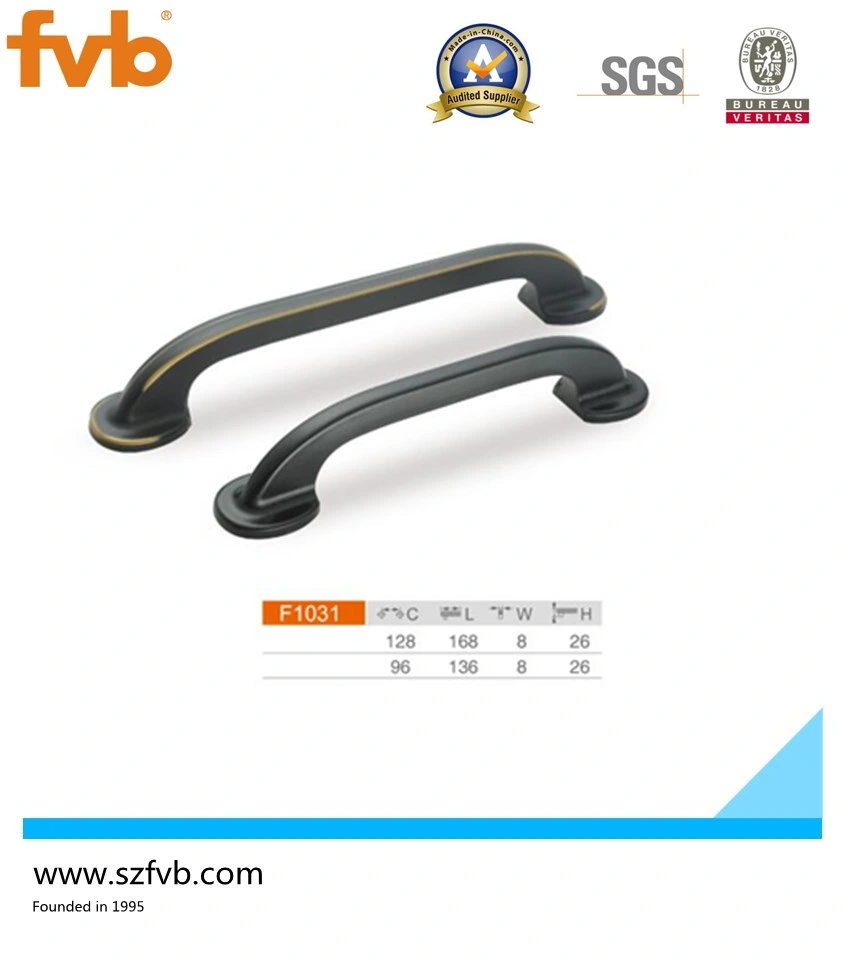 Cabinet Handle Zinc Alloy Black Surface Elegant Kitchen Cabinet Door Pulls