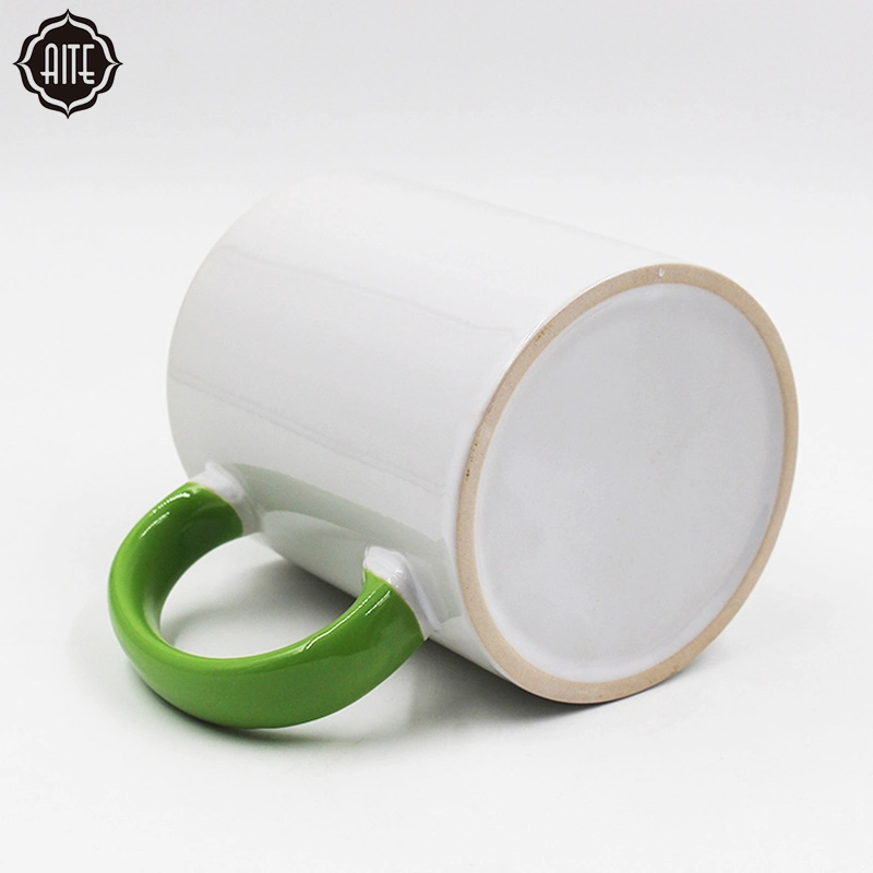 Wholesale Blanks Travel Coffee Ceramic Sublimation White Mug Coated