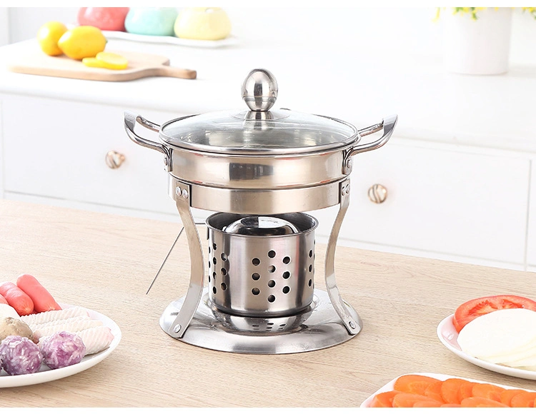 Stainless Steel Rack Alcohol Environmental Oil Fuel Cooking Chaffy Dish Hot Pot Chafing Dish
