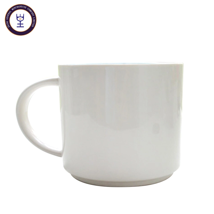 400ml Full White Coated Ceramic Coffee Mug for Printed