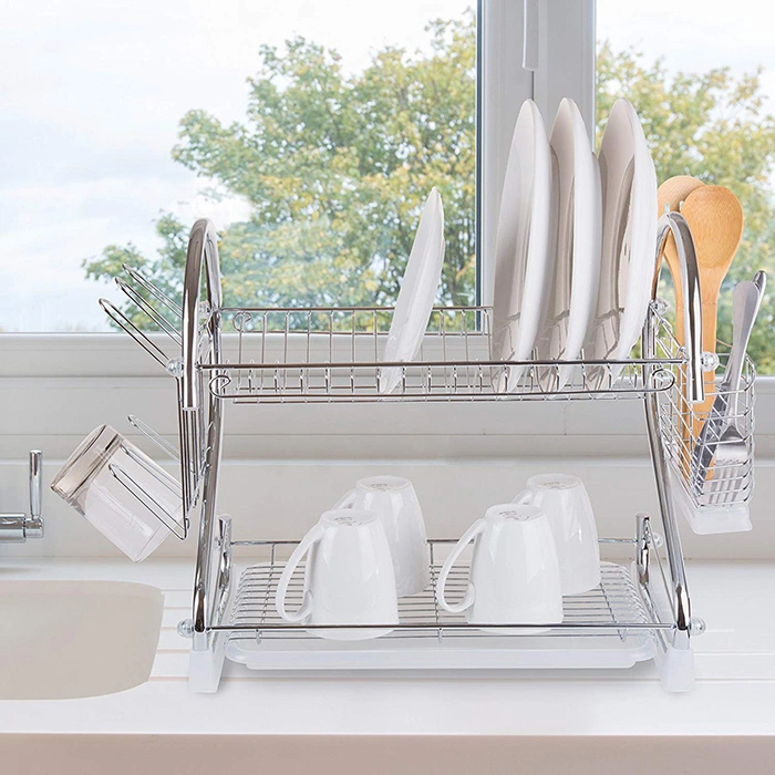 Wholesale Stainless Steel Silicone Roll up Dish Drying Rack