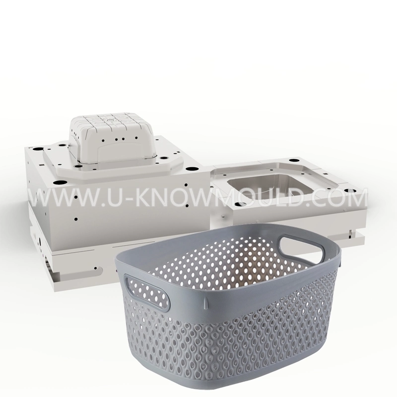 Creative Desk Basket Mold Double-Eared Plastic Storage Basket Mould