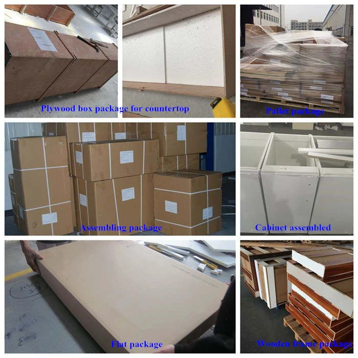 White Classic PVC Membrane Vinyl Wrapped MDF Kitchen Cabinet