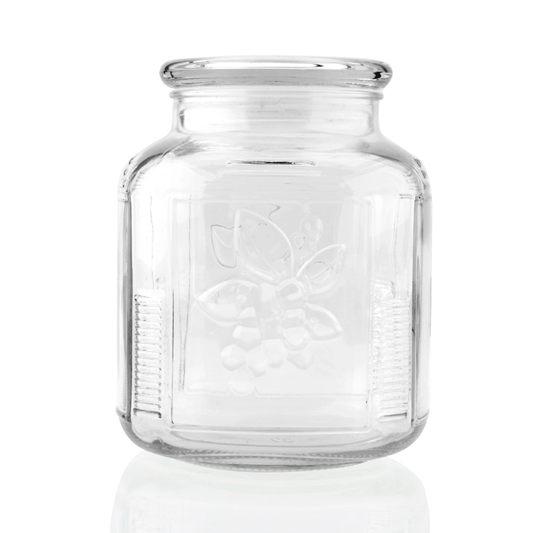 Kitchen Storage Empty Pantry Storage Hemp Juice Glass Jar with Lid