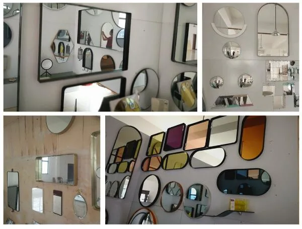 Gold Aluminum Rectangle Metal Frame Mirror Wall Mirror for Modern Home Decoration Luxury Interior Bathroom Entryway